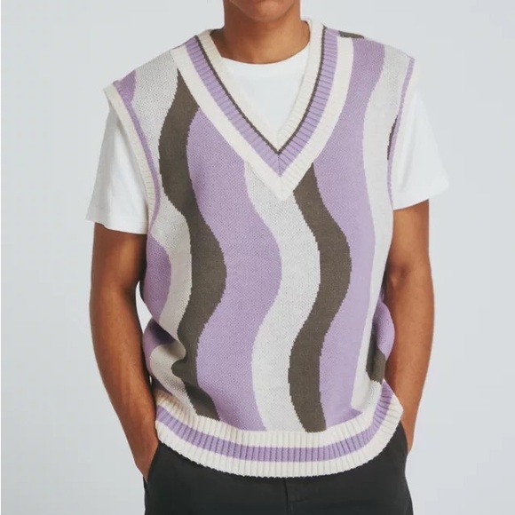 Urban Outfitters Optic Knit Sweater Vest - Picture 1 of 9